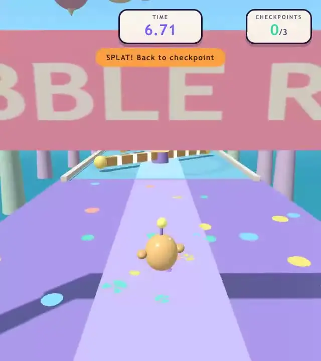 Opus 5 on Wobble Rush — 3D obstacle course