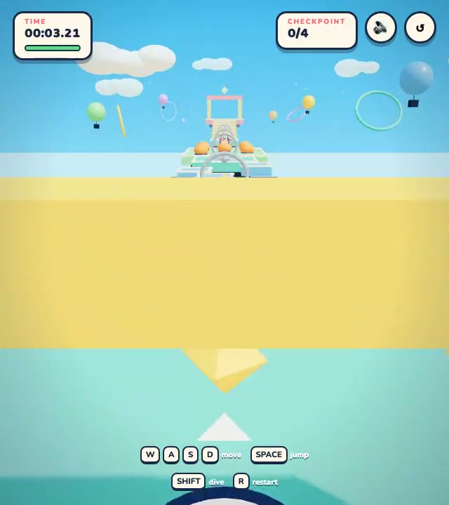 Qwen 3.8 Max on Wobble Rush — 3D obstacle course